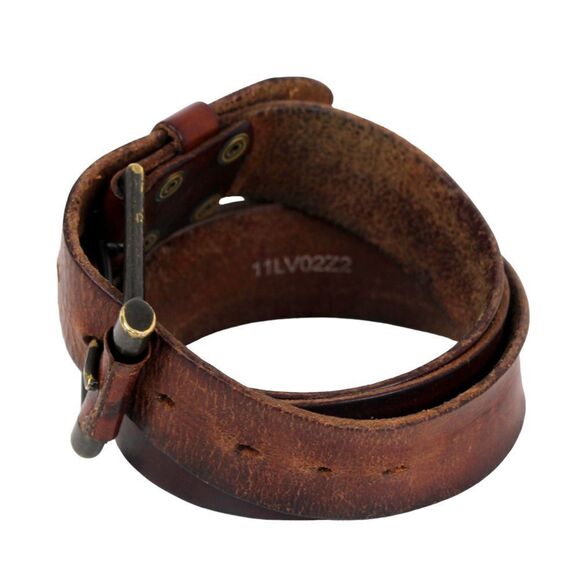 Levi's SADDLE BROWN GENUINE LEATHER 1.5"Wd CASUAL DRESS MEN'S BELT Sz 38/95 (34D - Picture 3 of 14